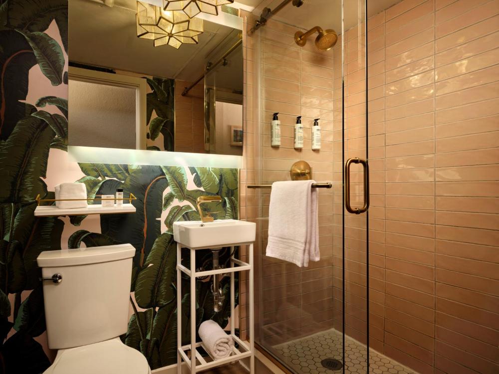 Triple Bunk Room with Three Twin Bunk Beds and Pool View interior